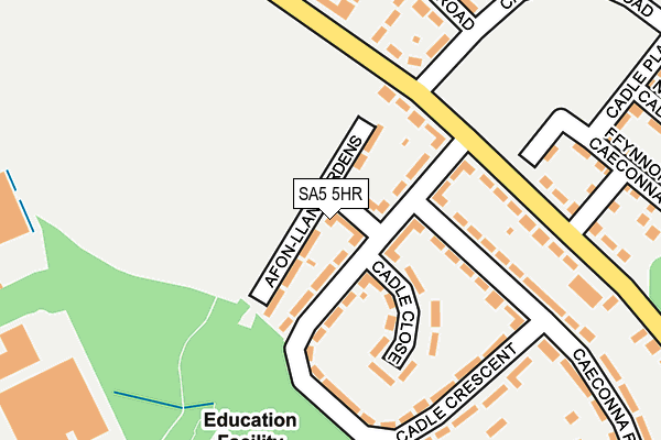 SA5 5HR map - OS OpenMap – Local (Ordnance Survey)
