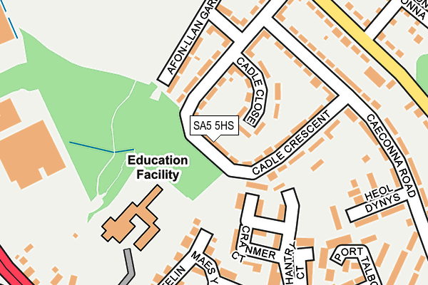 SA5 5HS map - OS OpenMap – Local (Ordnance Survey)