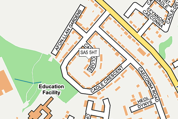 SA5 5HT map - OS OpenMap – Local (Ordnance Survey)