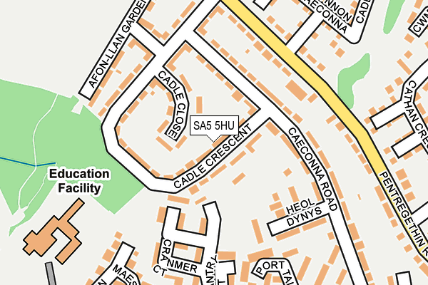 SA5 5HU map - OS OpenMap – Local (Ordnance Survey)