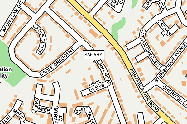 SA5 5HY map - OS OpenMap – Local (Ordnance Survey)