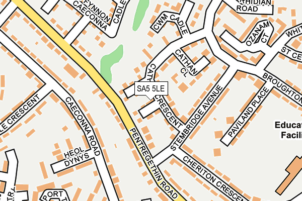 SA5 5LE map - OS OpenMap – Local (Ordnance Survey)