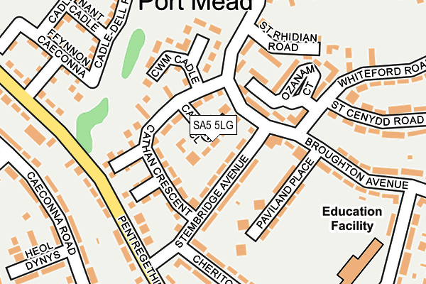 SA5 5LG map - OS OpenMap – Local (Ordnance Survey)