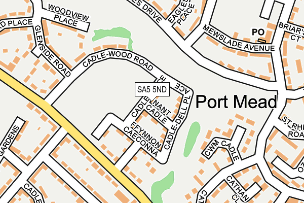 SA5 5ND map - OS OpenMap – Local (Ordnance Survey)