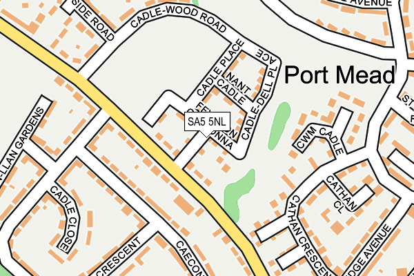 SA5 5NL map - OS OpenMap – Local (Ordnance Survey)