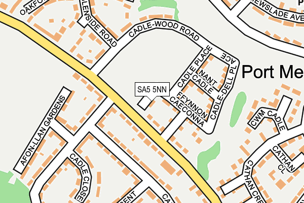 SA5 5NN map - OS OpenMap – Local (Ordnance Survey)