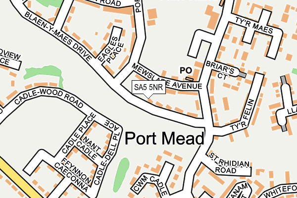 SA5 5NR map - OS OpenMap – Local (Ordnance Survey)
