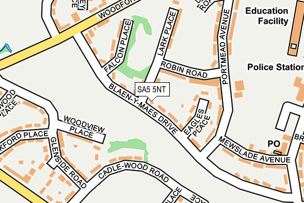 SA5 5NT map - OS OpenMap – Local (Ordnance Survey)