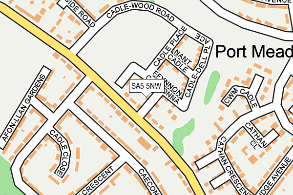 SA5 5NW map - OS OpenMap – Local (Ordnance Survey)