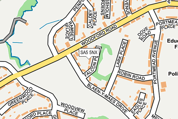SA5 5NX map - OS OpenMap – Local (Ordnance Survey)