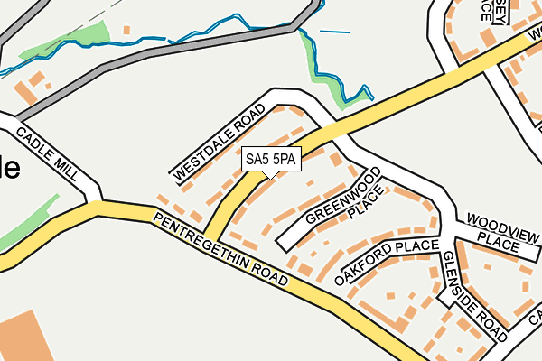 SA5 5PA map - OS OpenMap – Local (Ordnance Survey)