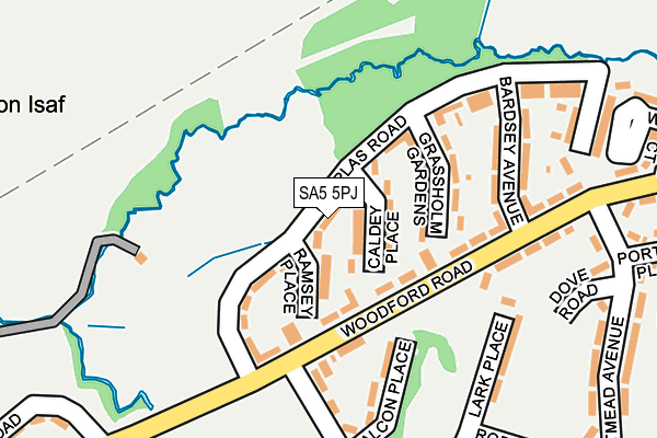SA5 5PJ map - OS OpenMap – Local (Ordnance Survey)