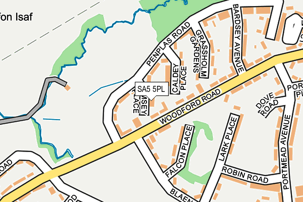 SA5 5PL map - OS OpenMap – Local (Ordnance Survey)