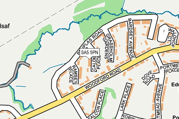 SA5 5PN map - OS OpenMap – Local (Ordnance Survey)