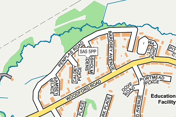 SA5 5PP map - OS OpenMap – Local (Ordnance Survey)