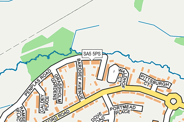 SA5 5PS map - OS OpenMap – Local (Ordnance Survey)