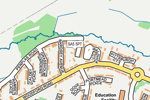 SA5 5PT map - OS OpenMap – Local (Ordnance Survey)