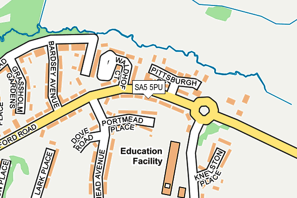 SA5 5PU map - OS OpenMap – Local (Ordnance Survey)