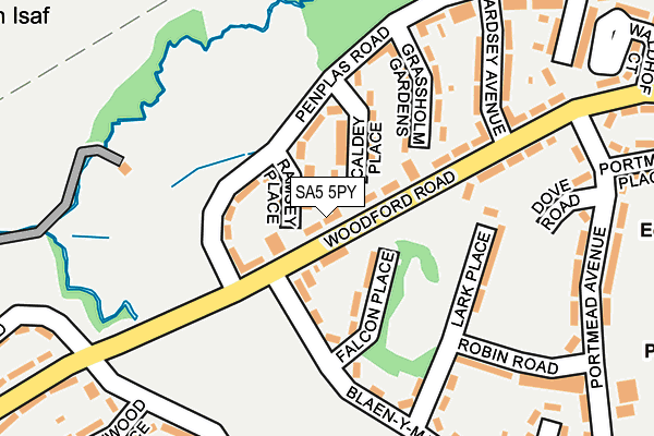 SA5 5PY map - OS OpenMap – Local (Ordnance Survey)