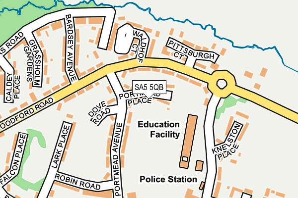 SA5 5QB map - OS OpenMap – Local (Ordnance Survey)