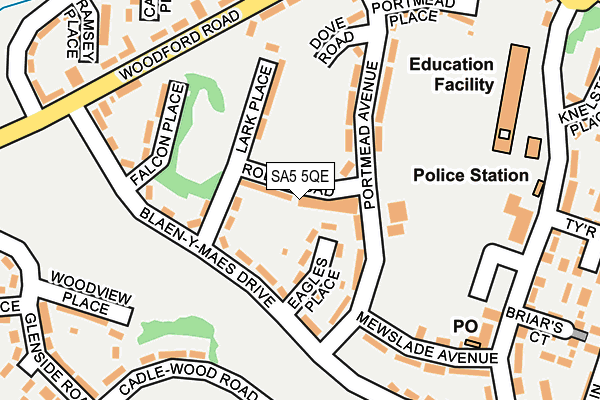 SA5 5QE map - OS OpenMap – Local (Ordnance Survey)