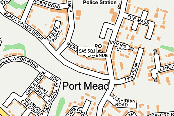 SA5 5QJ map - OS OpenMap – Local (Ordnance Survey)