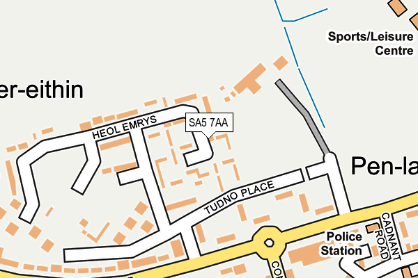 SA5 7AA map - OS OpenMap – Local (Ordnance Survey)