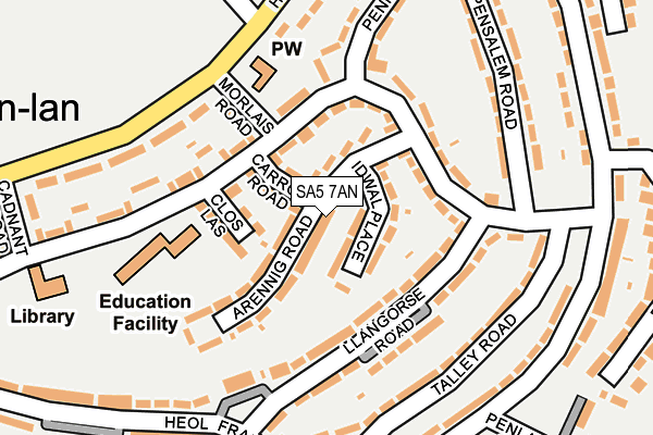 SA5 7AN map - OS OpenMap – Local (Ordnance Survey)