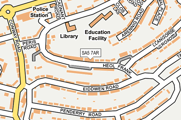 SA5 7AR map - OS OpenMap – Local (Ordnance Survey)