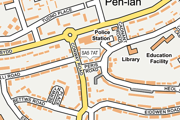 SA5 7AT map - OS OpenMap – Local (Ordnance Survey)