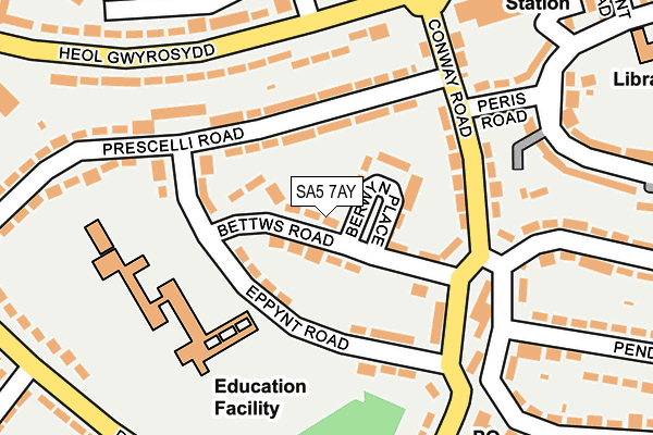 SA5 7AY map - OS OpenMap – Local (Ordnance Survey)