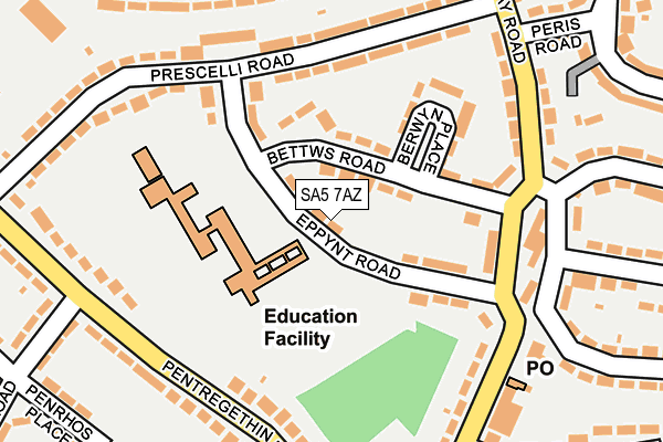 SA5 7AZ map - OS OpenMap – Local (Ordnance Survey)