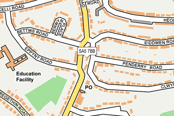 SA5 7BB map - OS OpenMap – Local (Ordnance Survey)