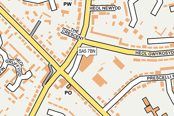 SA5 7BN map - OS OpenMap – Local (Ordnance Survey)