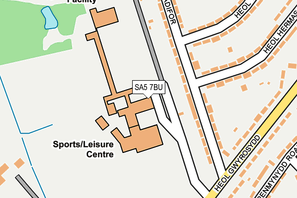 SA5 7BU map - OS OpenMap – Local (Ordnance Survey)