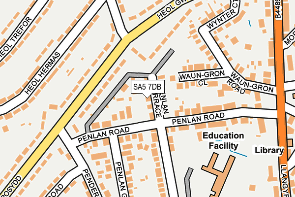 SA5 7DB map - OS OpenMap – Local (Ordnance Survey)