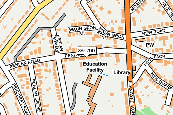 SA5 7DD map - OS OpenMap – Local (Ordnance Survey)