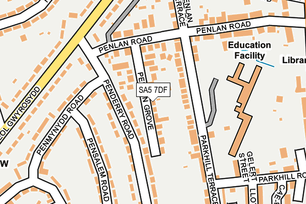 SA5 7DF map - OS OpenMap – Local (Ordnance Survey)