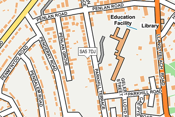SA5 7DJ map - OS OpenMap – Local (Ordnance Survey)