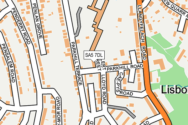 SA5 7DL map - OS OpenMap – Local (Ordnance Survey)