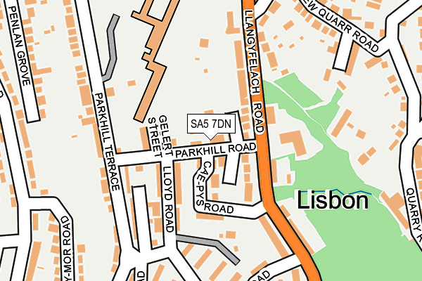 SA5 7DN map - OS OpenMap – Local (Ordnance Survey)