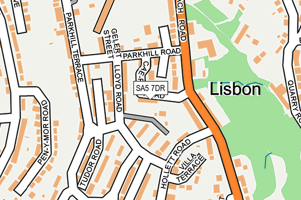 SA5 7DR map - OS OpenMap – Local (Ordnance Survey)