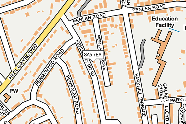 SA5 7EA map - OS OpenMap – Local (Ordnance Survey)