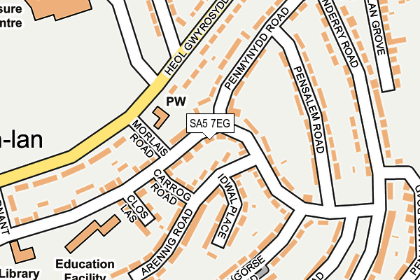 SA5 7EG map - OS OpenMap – Local (Ordnance Survey)