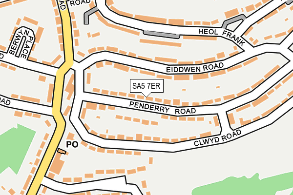 SA5 7ER map - OS OpenMap – Local (Ordnance Survey)