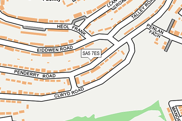 SA5 7ES map - OS OpenMap – Local (Ordnance Survey)