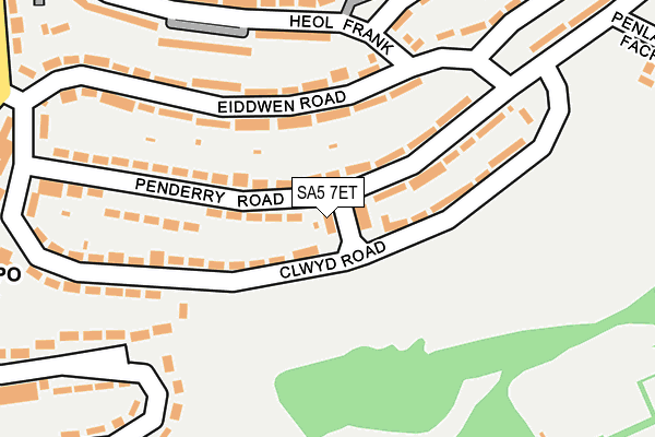 SA5 7ET map - OS OpenMap – Local (Ordnance Survey)