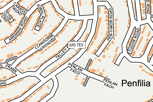 SA5 7EX map - OS OpenMap – Local (Ordnance Survey)