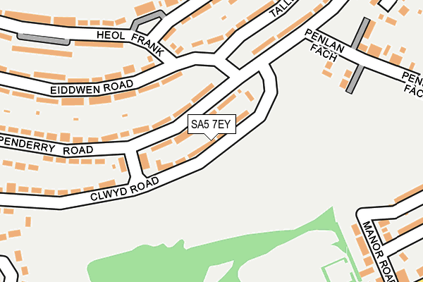 SA5 7EY map - OS OpenMap – Local (Ordnance Survey)