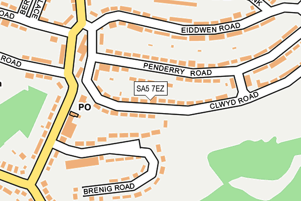 SA5 7EZ map - OS OpenMap – Local (Ordnance Survey)